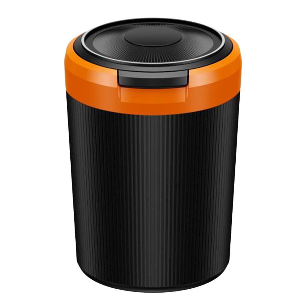 Car Ashtray with Lid Portable Ash Tray with LED Light Mini Car Trash Can Multi-Function Pop Up Ashtray for Home Car Interior Par