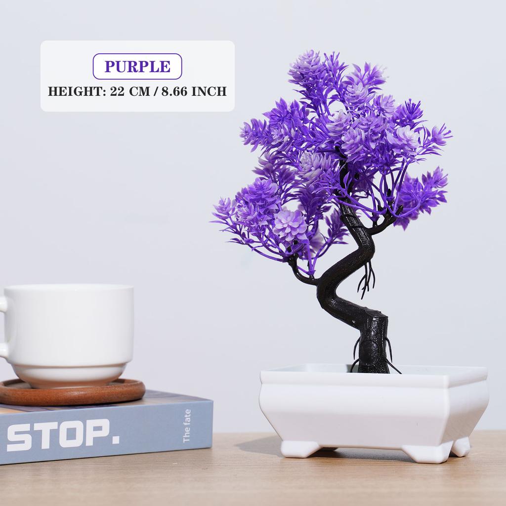 Artificial Plants Bonsai Small Tree Simulation Pot Plants Fake Flowers Table Potted Ornaments for Hotel Garden Home Decor