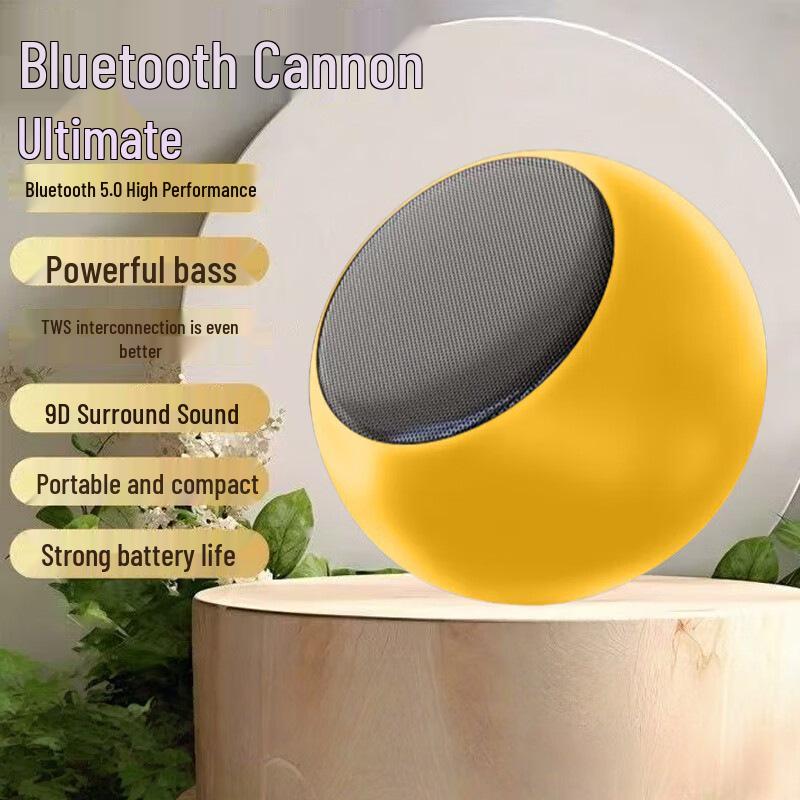 Mini Steel Cannon Bluetooth Speaker: Compact, Portable, Outdoor Wireless with Super Bass and High-Quality Sound M3