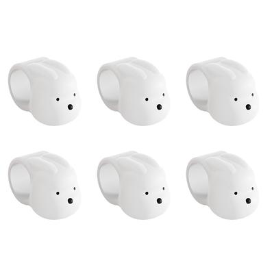 Decorative For Door Stops 6 Pack Bunny Style Silicone Wall Protectors for For Door Handles 16 To 20 Mm Diameter Soft Material