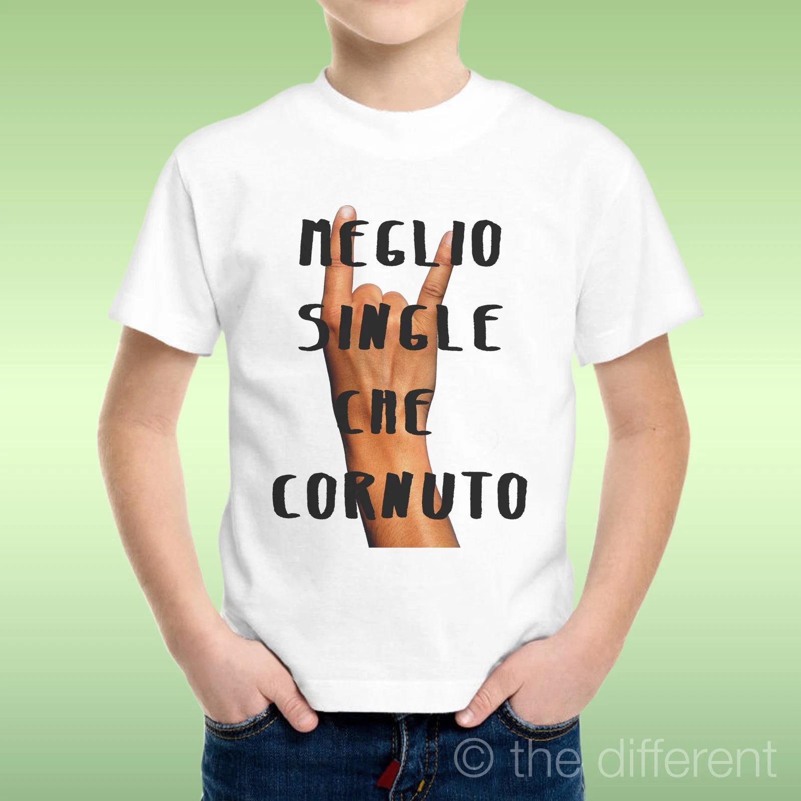kids boys kids boys kids boys kids boys kids boys T-shirt Kid Boy Better Single Than Horned Gift Idea 110