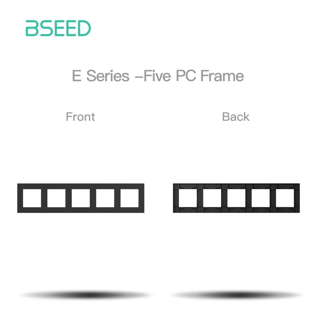 BSEED Only Plastic Frame Panel Single Double Triple Frames Matte Works For E-Series Wall Socket Click Switch DIY Part White