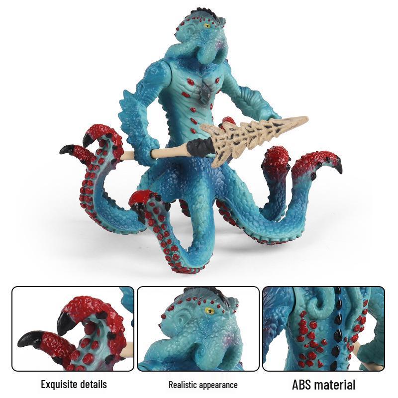 Children's Fantasy Dragon Toy Set: Knight, Elf, Animal, and Fire-Breathing Flying Dragon Model