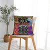 Retro 80 90S Pillow Cases Graffiti Music Cushion Cover Fashion Zippered Decorative Pillowcover For Sofa 45*45Cm