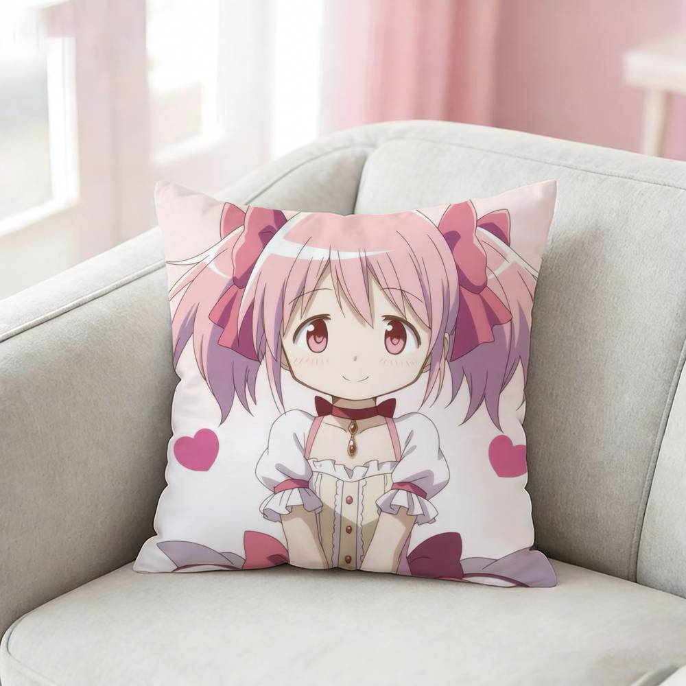 PPuella MMagi Madoka MMagica Pillow Case Pattern Printed Pillowcase For Living Room Sofa Cushion Cover