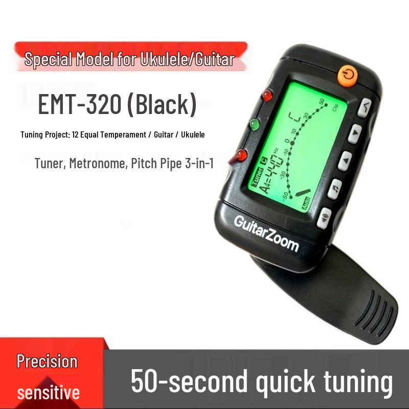 

EMT320 GuitarZoom Multi-Instrument Tuner & Metronome for Guitar, Bass, Violin, Ukulele
