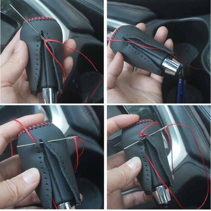 Car Gear Shift Knob Cover For Nissan Sentra Tiida Livna Lannia Teana Altima Bluebird Lhd Leather Gearbox Shift Knob