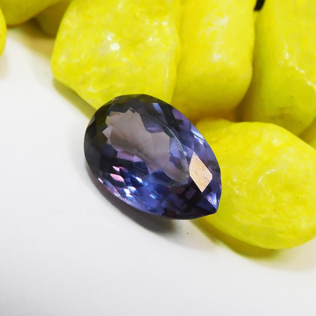 Natural Alexandrite 6.00 Ct CERTIFIED Pear Cut Color Change Loose Gemstone