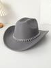 Western Europe and America cowboy top hat men's and women's casual cowboy hat small top hat fashion felt hat