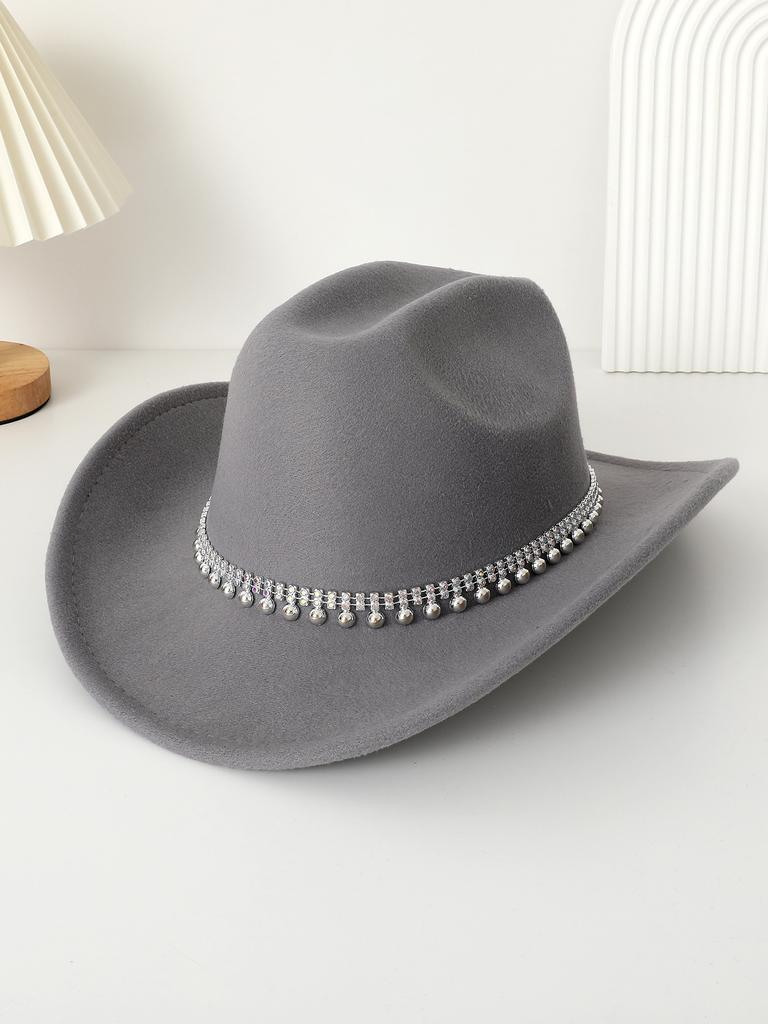 Western Europe and America cowboy top hat men's and women's casual cowboy hat small top hat fashion felt hat