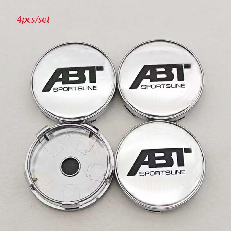4pcs 60mm ABT logo Car Badge Wheel Center Hub Caps Badge Covers sticker Styling Accessories