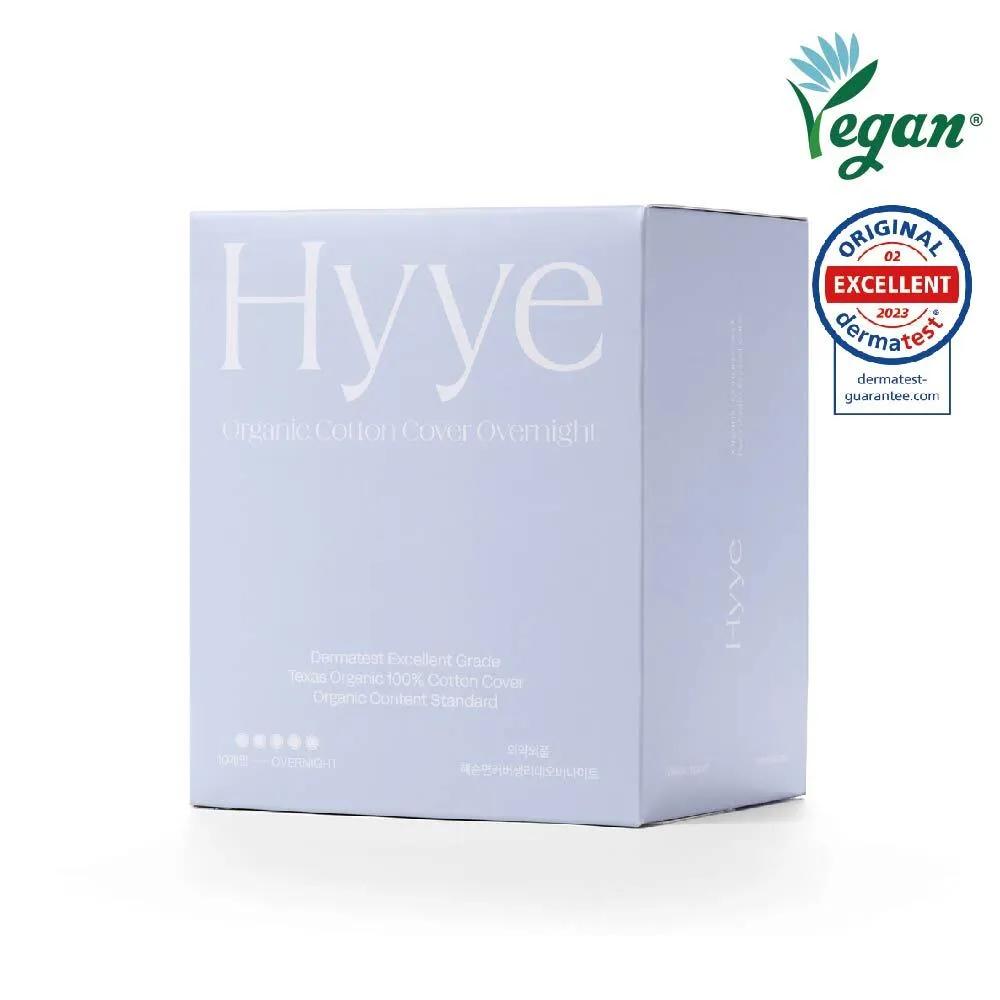 Hyye Cotton Cover Sanitary Pads #Overnight 10P
