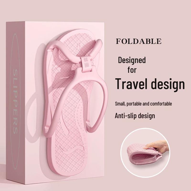 Pantofole da viaggio unisex portatili pieghevoli antiscivolo lavabili per bagno e spiaggia
