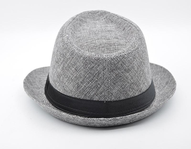 British Style Linen Fedora: Cross-border Gift for Middle-aged and Elderly; Outdoor Sun Protection Panama Performance Hat.