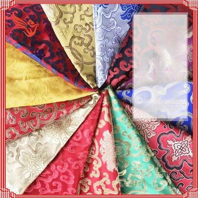 100x150cm 150D Jacquard Fabric Brocade Fugui Flower Silk Fabric for Sewing Cheongsam Kimono Needlework Patchwork Fabrics