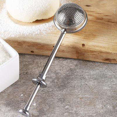 Mehlstreuer Lebensmittelqualität Einziehbar Edelstahl Einhändige Bedienung Mehlsieb zum Backen