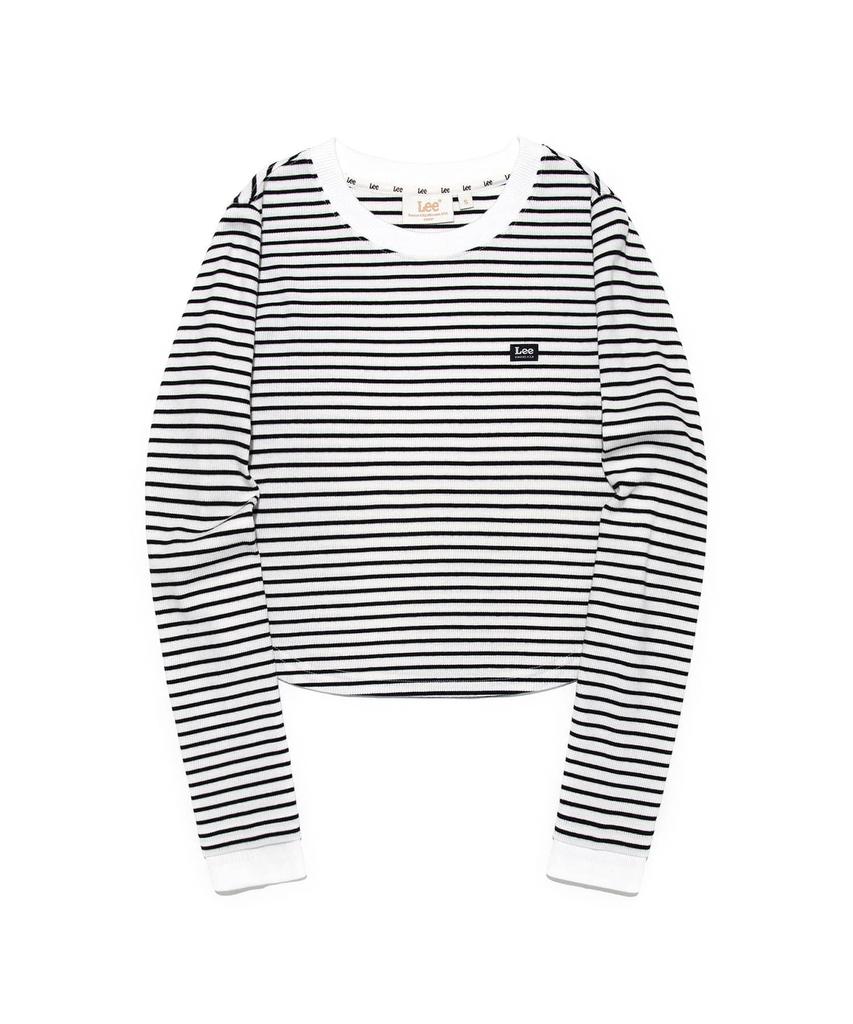 LEE Women Striped Long Sleeve T-Shirt White