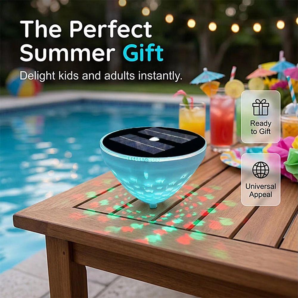 Waterproof Solar Floating Pool Lights Hollowed Out Dynamic Solar Lights Bathtub