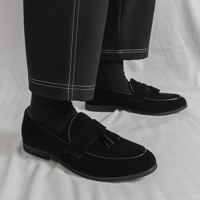 Fashion Quality Business Wedding Man Casual Loafers Shoes Leather Shoes Men Soft Sole Fashion Office Outdoor Daily Commute Driving Shoes