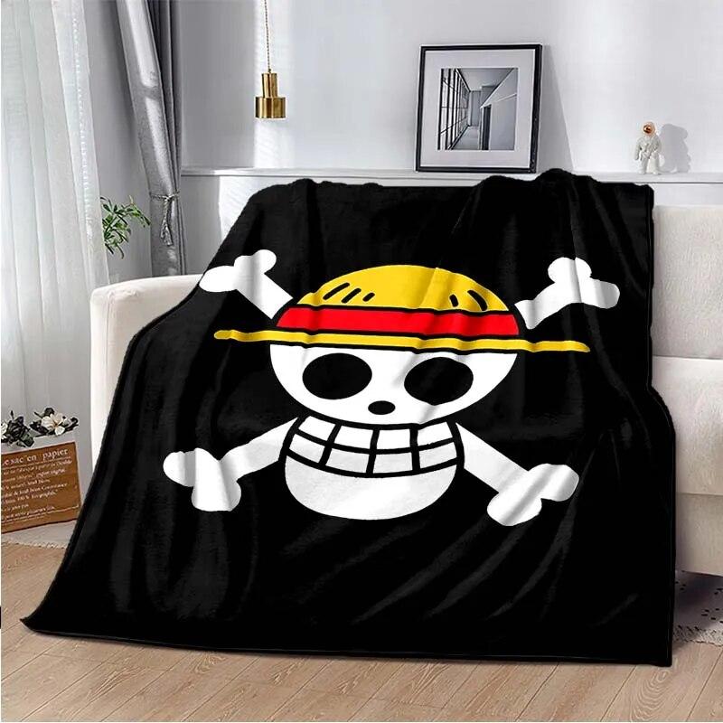 Couverture polaire avec personnage de dessin animé japonais célèbre, pour lits, randonnée, pique-nique, couette épaisse, couvre-lit à la mode