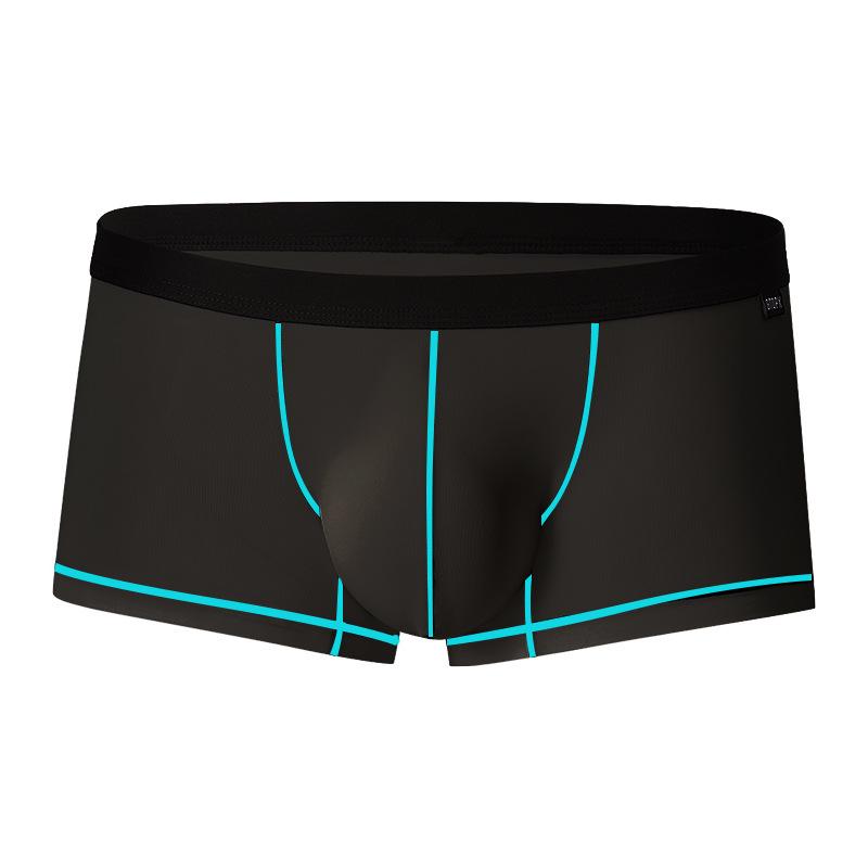 GTOPX Men's Single-Layer U-Convex Ice Silk Semi-Transparent Boxer Briefs
