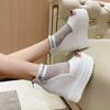 Fashion Korean Style Fashion Fish Mouth Back Zipper Thick Sole Fashion Casual Large Size Women's Mesh Roman Sandals