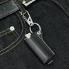 Simple Leather Case Protective Cover for Lighter Keychain Accessory Unisex Metal Lighter with Keychain Simple Design