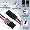 50Pcs Quick Connect Electrical Wire Connectors, Double Wire Plug-in Connector with Locking Buckle for LED Strip Lights Terminals