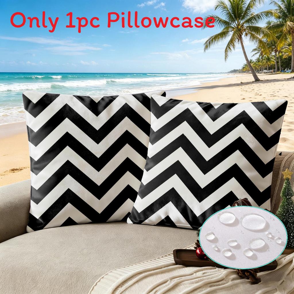 Modern Minimalist Polyester Waterproof Pillow Cover With Digital Print For Living Room Decor