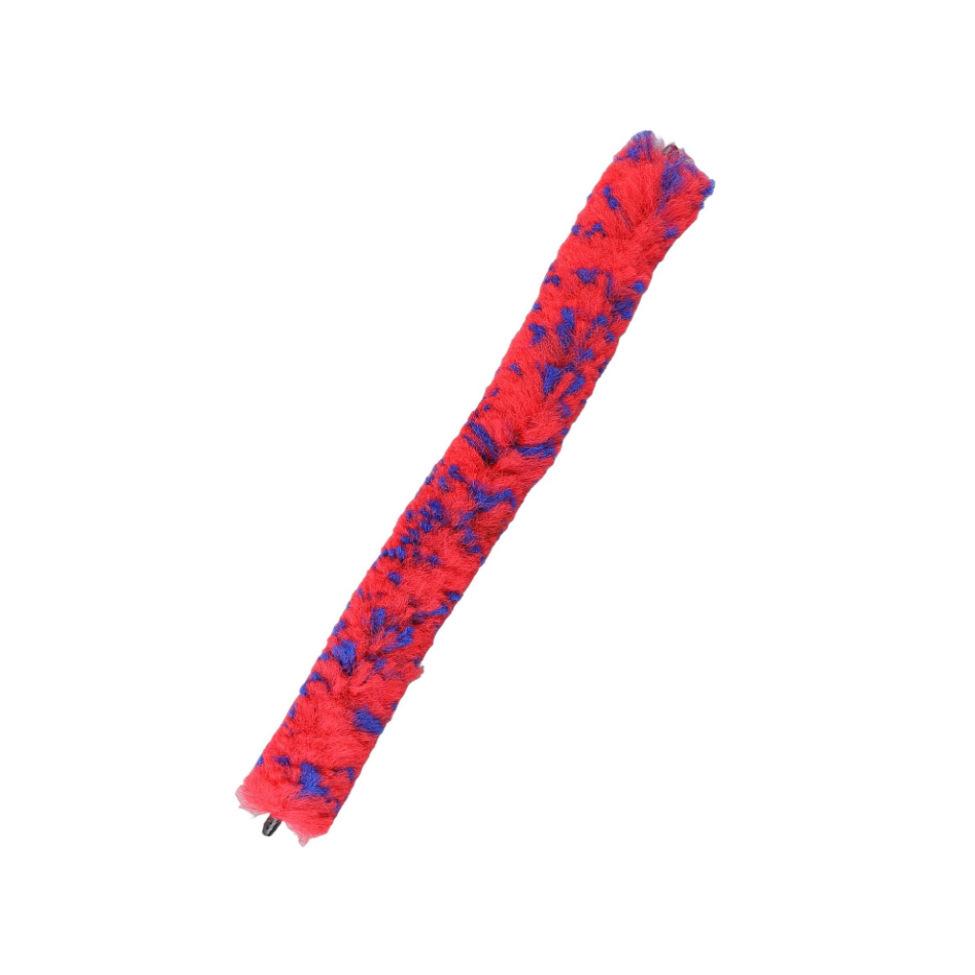 Dual-Color 28.5cm Saxophone Neck Cleaning Brush – Red & Blue Bristle Red-Yellow Curved Neck Brush