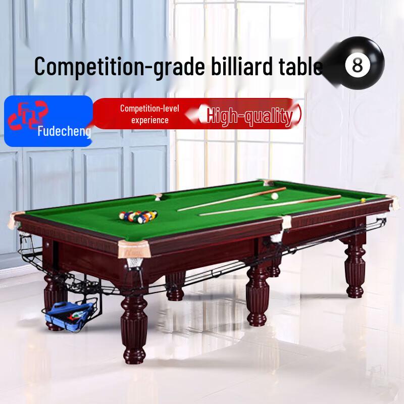 Fudecheng 9-Foot Marble Classic 8-Ball Billiard Table