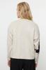 Women's Fashionable Stylish Sweater Stone Soft Textured Stand Collar Color Blocked Knitwear Sweater