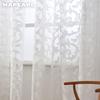1 Stück NAPEARL Jacquard Durchsichtiger Tüll Fenstervorhang für Wohnzimmer Schlafzimmer Heimdekoration