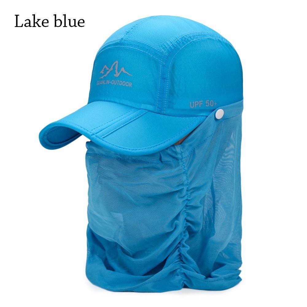 

Водонепроникний сонцезахисний капелюх із широкими полями, дихаючий пляжний капелюх, літній капелюх з відтінком на відкритому повітрі озеро синього кольору