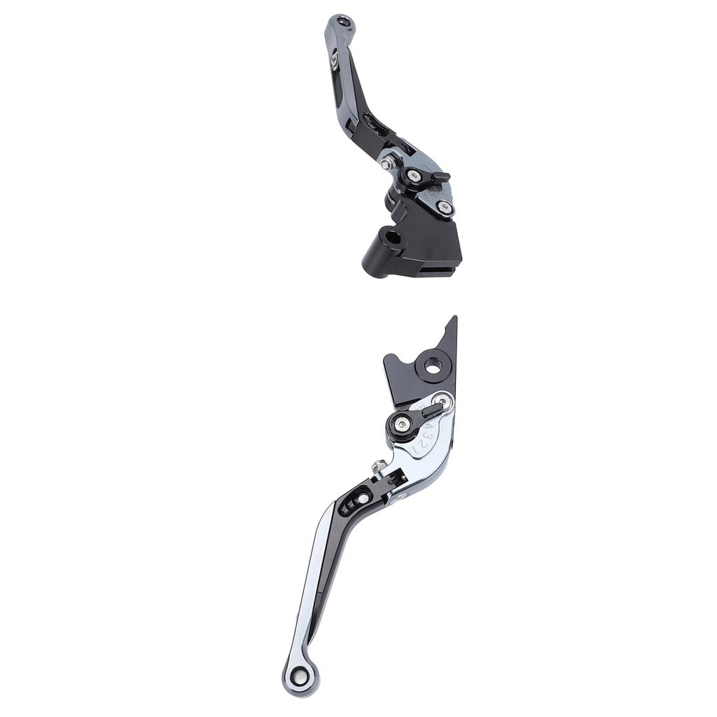 1 Pair Folding Clutch Brake Lever Aluminum Alloy 6 Level Adjustable Drum Brake Lever for FZ‑07 MT‑07 2014‑2022