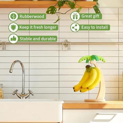 Bananenhalter – Bananenhängerbaum mit Edelstahlhaken für die Küchenarbeitsplatte