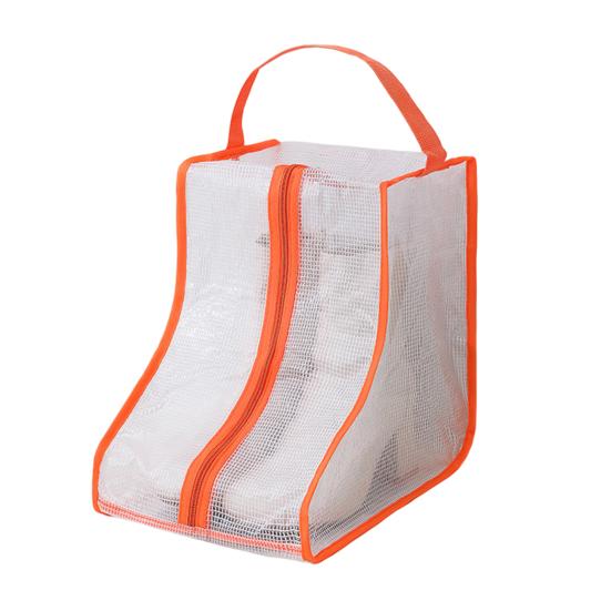 Сумка для хранения ботинок, портативная молния, водонепроницаемая, влагостойкая, пыленепроницаемая, защитная печать, устойчивая к плесени стоячая крышка для ботинка для поездки оранжевый