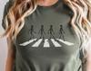 Funny Halloween Skeletons Abbey Road T-Shirt, Beatles Inspired