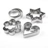 12-Piece Stainless Steel Heart and Plum Blossom Cookie and Pastry Cutter Set