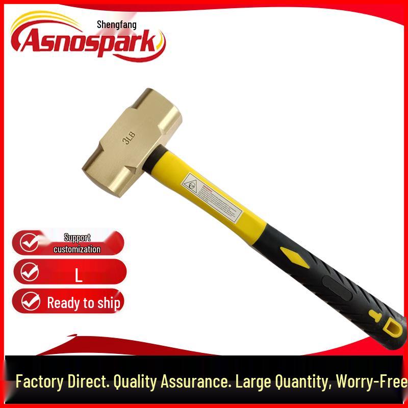 Sheng Fang Spark-Free Red Copper & Brass Octagonal Hand Mallet 1 Pound