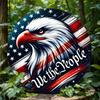 Patriotic American Flag Metal Wall Art Aluminum Engraving Home Decor Sign