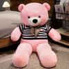 New 100cm Giant Dressed Sweater Bear Bowknot Multiple Color Options Plush Animals Dolls Super Soft Baby Soothing Toys Gift Decor