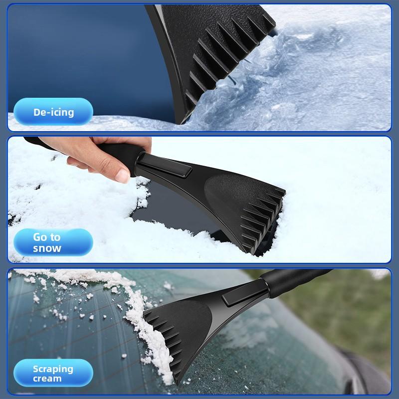 Car Ice and Snow Shovel Sponge Sleeve Defrost Snow Scraper Snow Shovel Winter Cleaning Tool Blue Black Car Snow Shovel