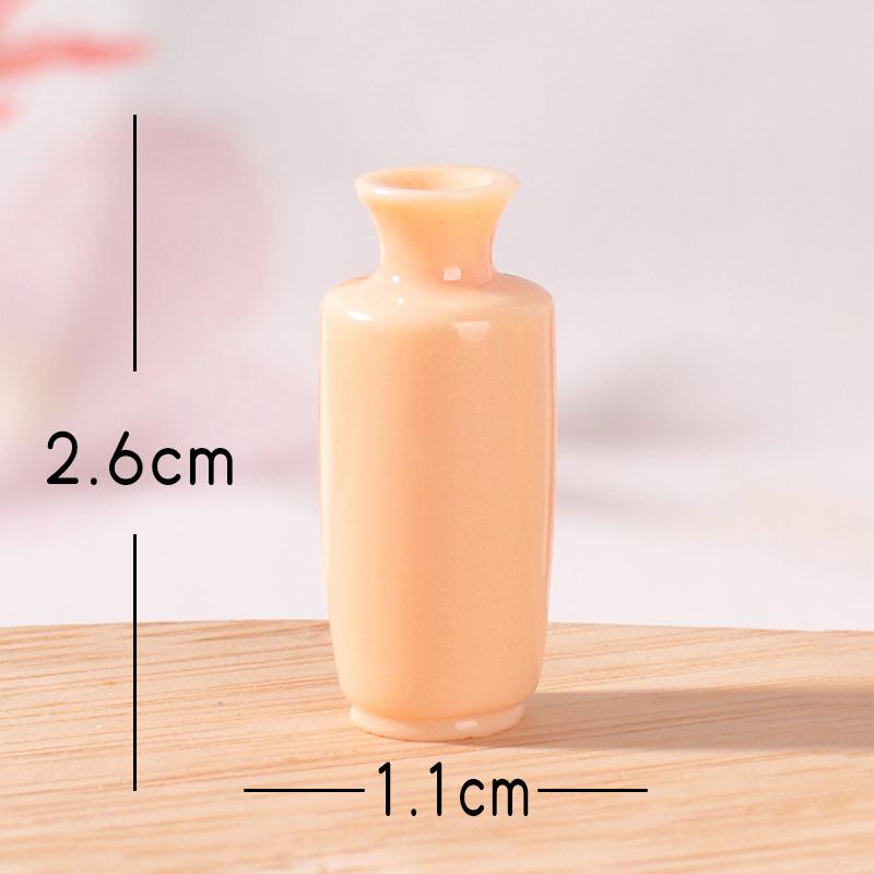 8Pcs Mini Colorful Vase Bottles/Pots Handmade Dollhouse Miniatures Vase Doll House Decora Kitchen Ornament DIY Accessories