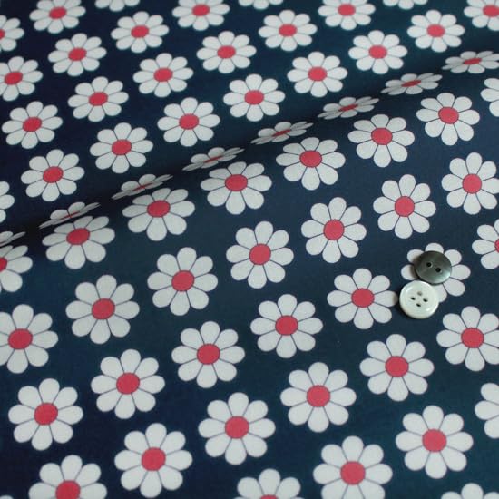 

Floral Sheeting Fabric for Made in Size 25B 110cm x nora.FR1366-D Print, Colorful, Retro, 70s, Nostalgic, Pop, Cute, Crafts, 100% Cotton, Japan, чёрный