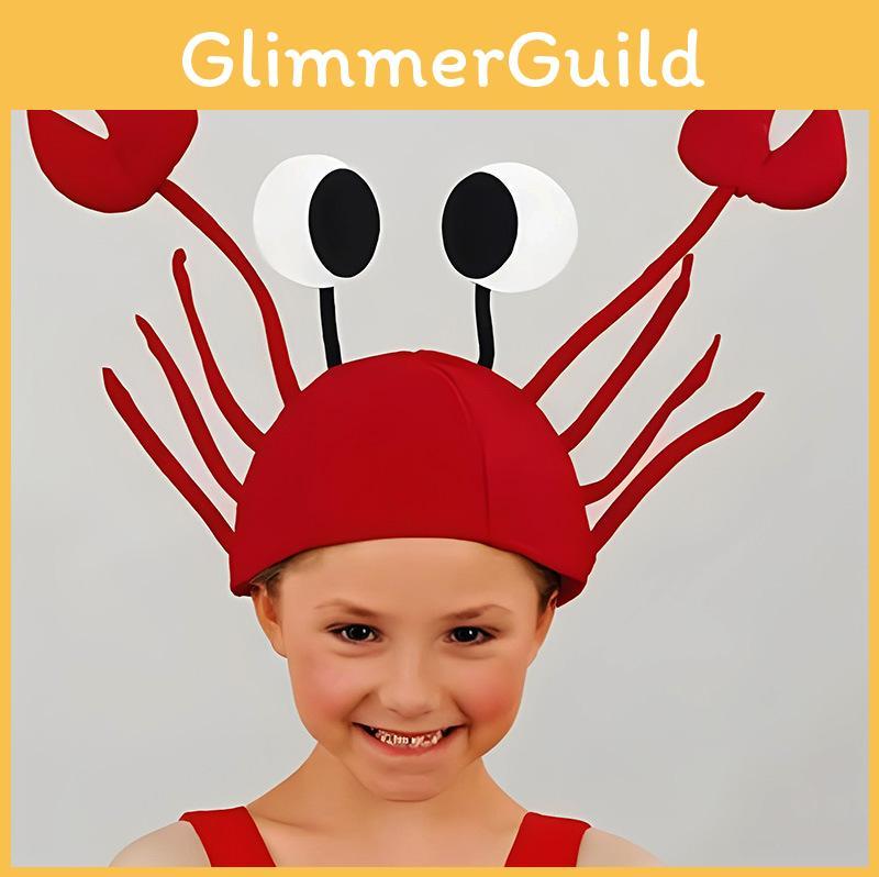 Funny Lobster Crab Hat For Kids And Adults Cute And Quirky Party Headwear For Festivals And Performances Handmade Fabric Material