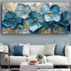 Contemporary Golden Leaf and White Flower Mural for Home or Office Decor