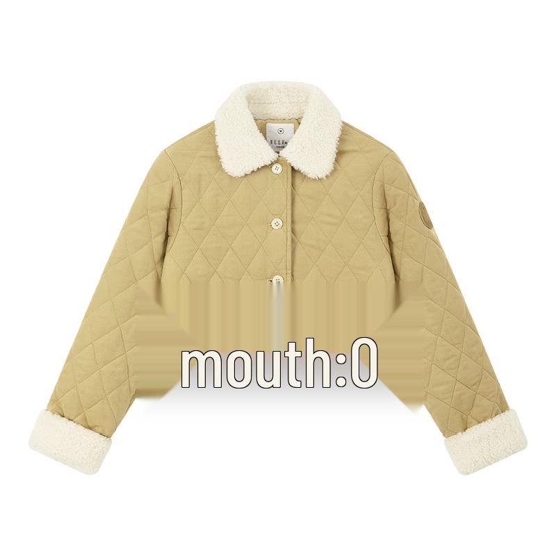 ELLE KIDS Girls Quilted Faux Fur Collar Winter Jacket 160 (S)