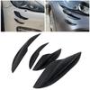 4 bucăți universale din fibră de carbon mașină bara de protecție față buze din cauciuc aripioare pentru stil Spoilers Splitter Canards Valence Sticker decorativ Kit