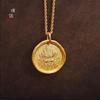 Durable Gold Sand God of Wealth Pendant Necklace for Women